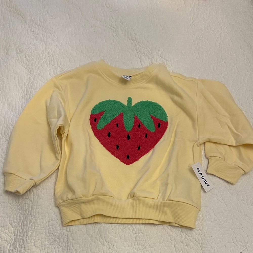 Old Navy Kids - Yellow Sweatshirt with Strawberry
